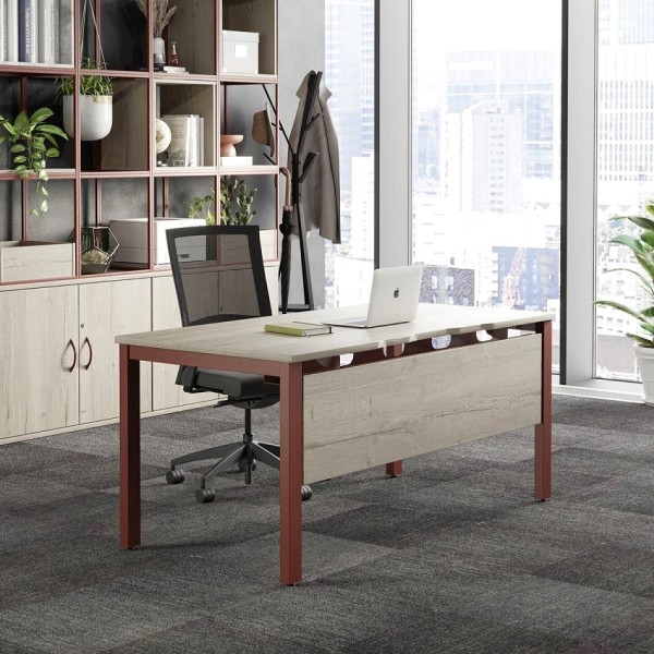 Porta Single Bench Classic Ash with Chestnut legs scaled