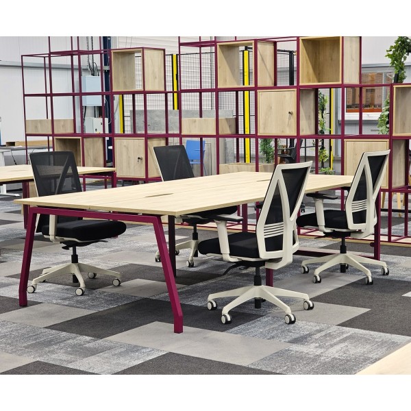 Apex Bench A Frame Leg White Oak Plum