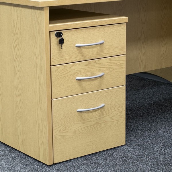 GMHUDP3D Underdesk Pedestal Modern Oak