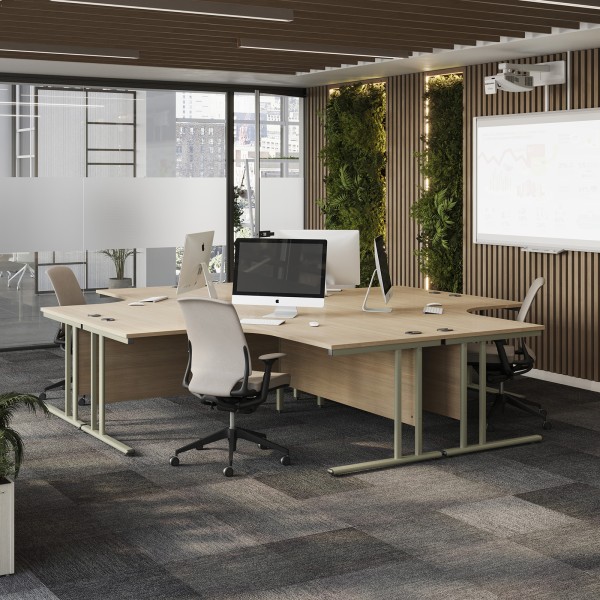 Giorgio J Shape Verade Oak with Olive Grey legs