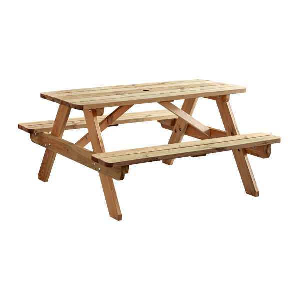 Hereford Rectangular Picnic Bench 6 Seater