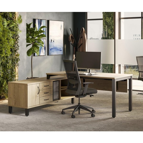 Porta Exec desk Halifax Oak