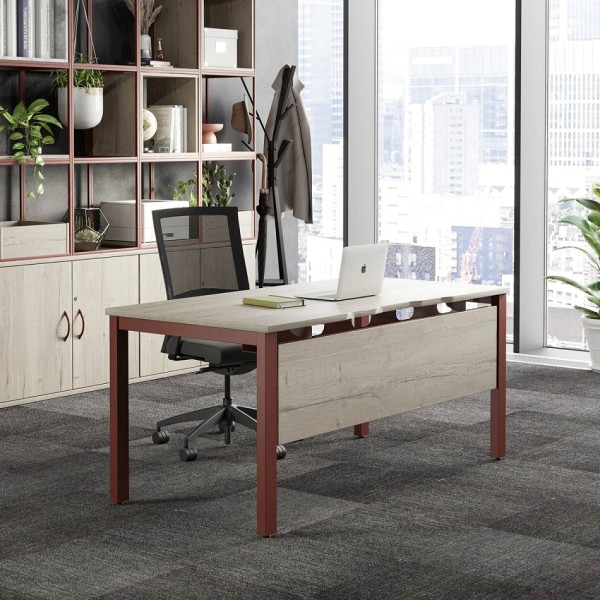 Porta Single Bench Classic Ash with Chestnut legs scaled