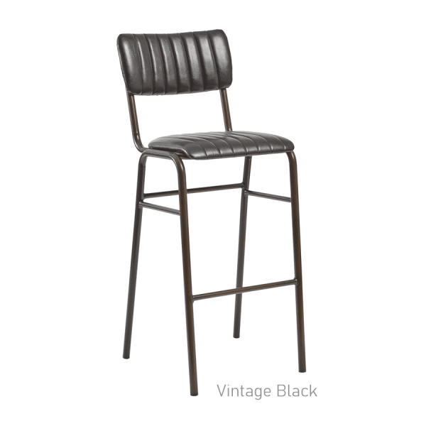 Tavo Stacking Bar Stool Vintage Black