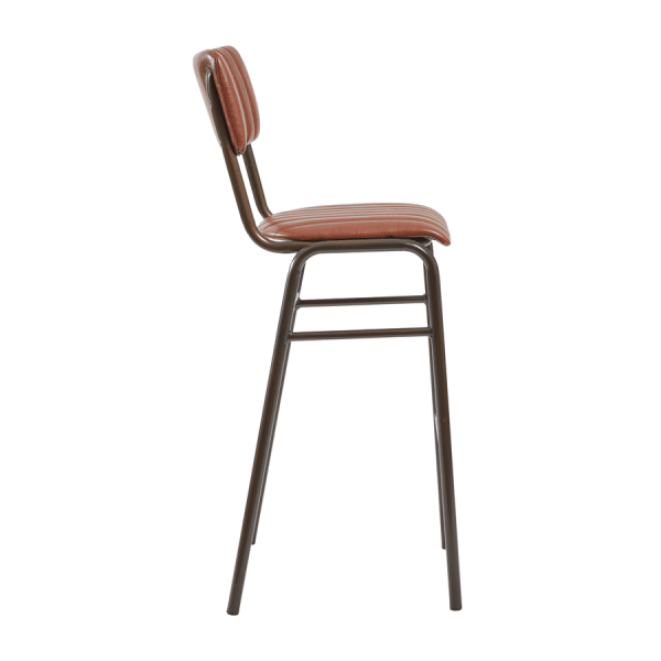 Tavo Stacking Bar Stool Vintage Tan Side