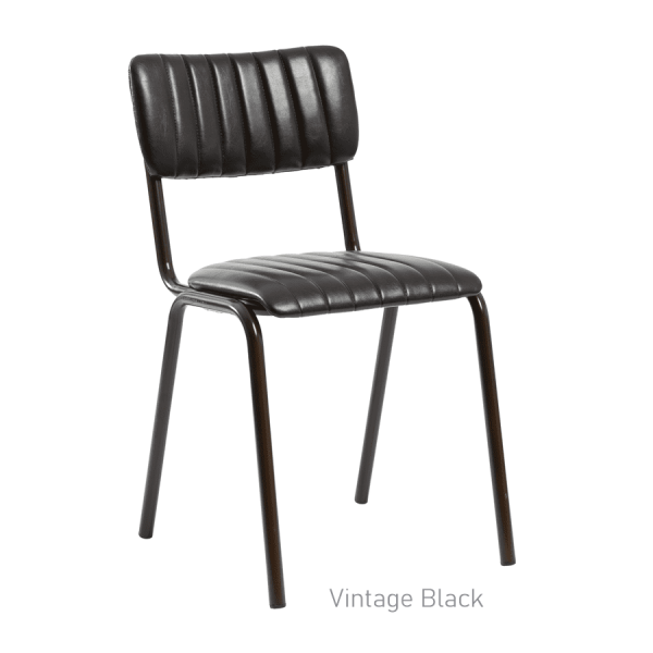 Tavo Stacking Side Chair Vintage Black