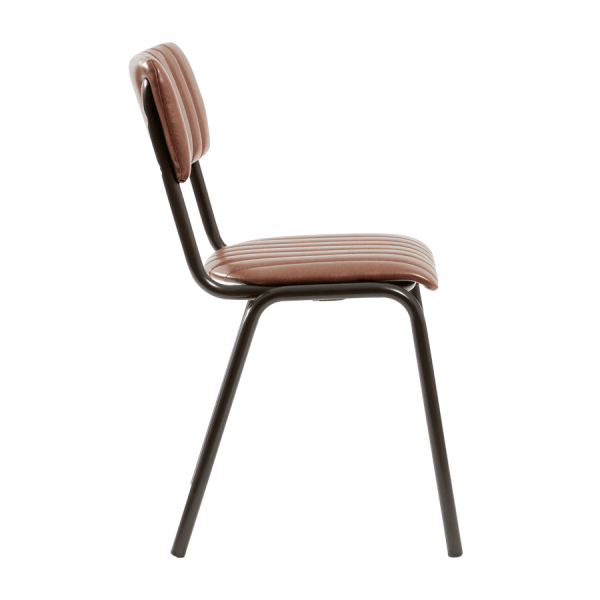 Tavo Stacking Side Chair Vintage Tan Side